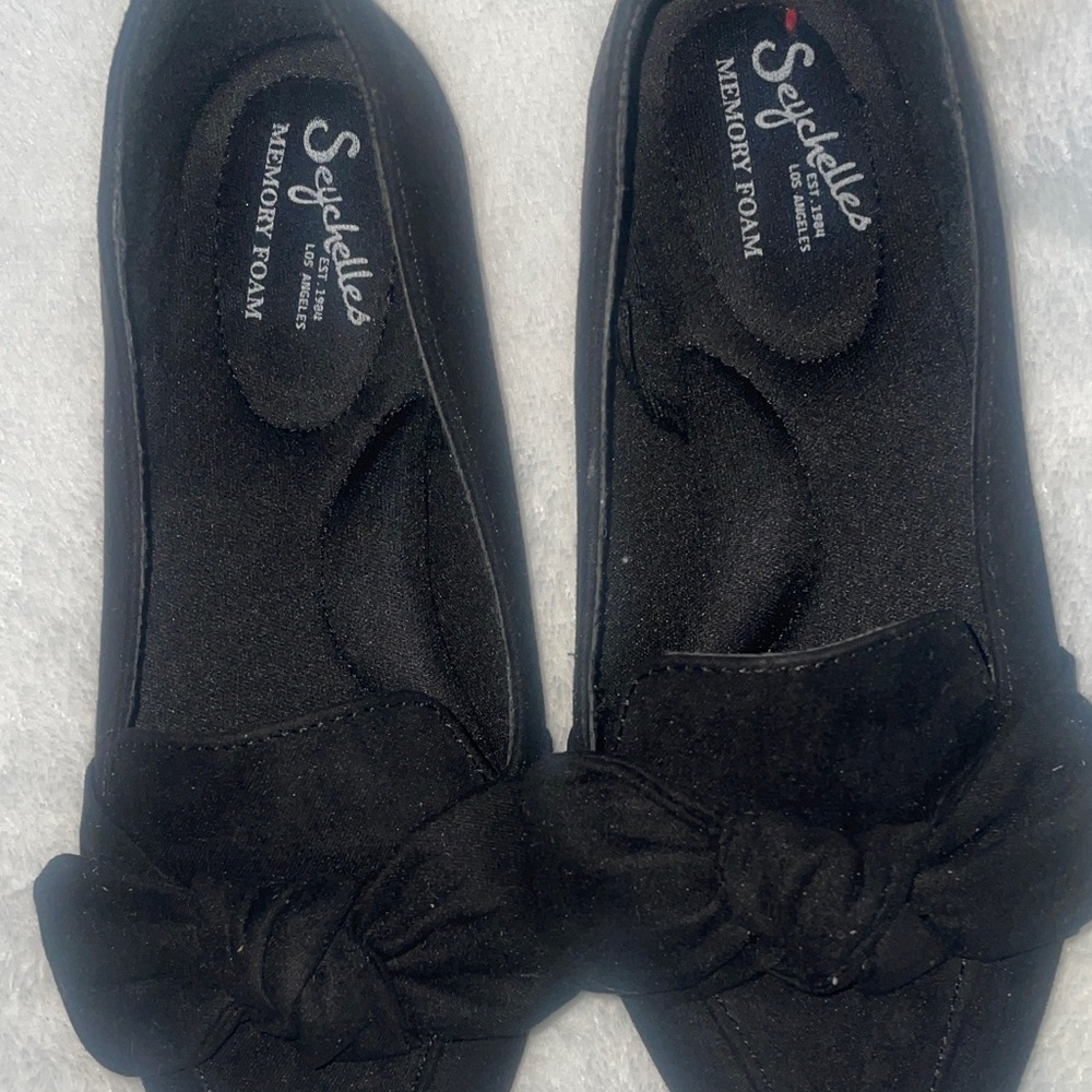 Seychelles Black Bow Loafers